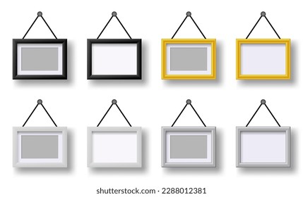 Blank picture frame. Realistic frames for paintings or photographs.