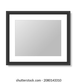 Blank Picture Frame Template on White Background. Vector