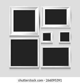 blank picture frame template set