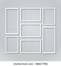 Blank Picture Frame Template Set Isolated Stock Vector (Royalty Free ...