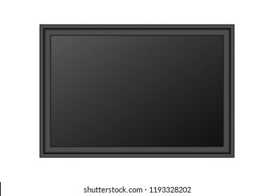 Blank Picture Frame or Tv Screen Isolated On White Background. Vector