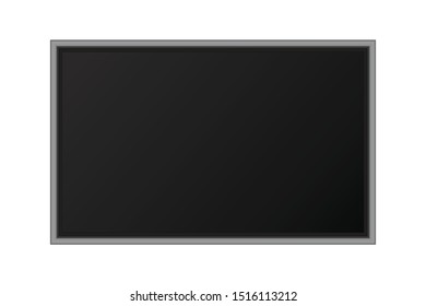 Blank Picture Frame or Tv Screen Isolated On White Background. Vector