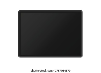 Marco de imagen en blanco o pantalla de televisión aislada en fondo blanco. Vector