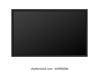 Blank Picture Frame or Tv Screen Isolated On White Background. Vector