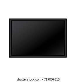 Blank Picture Frame or Tv Screen Isolated On White Background. Vector illustration
