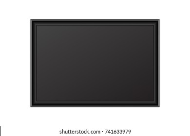 Blank Picture Frame or Tv Screen and chalkboard Isolated On White Background. Vector
