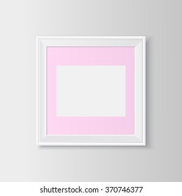 Blank picture frame. Useful template for presentations. Vector resizable illustration.