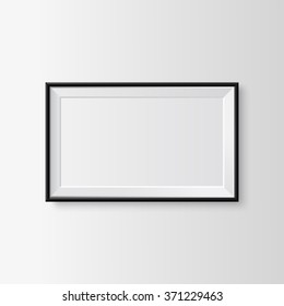 Blank picture frame. Useful template for presentations. Vector resizable illustration.
