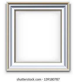 Blank picture frame vector decoration element. Photo template.