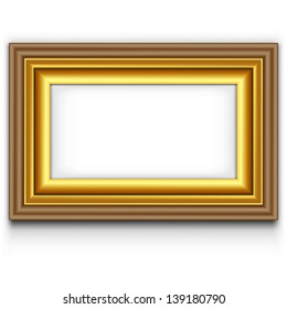 Blank picture frame vector decoration element. Photo template.