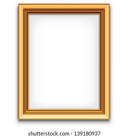 Blank picture frame vector decoration element. Photo template.