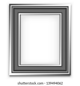 Blank picture frame vector decoration element. Photo template.