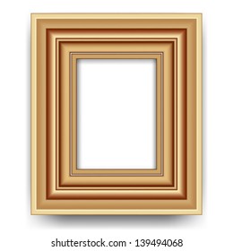 Blank picture frame vector decoration element. Photo template.