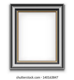 Blank picture frame vector decoration element. Photo template.