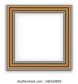 Blank picture frame vector decoration element. Photo template.