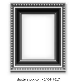 Blank picture frame vector decoration element. Photo template.