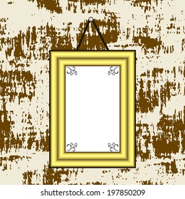 Blank picture on the old wall
