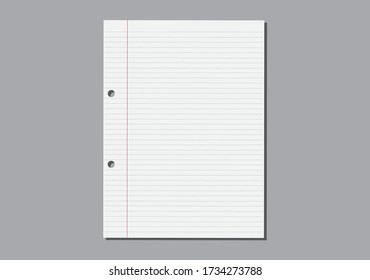 Pieza en blanco del vector de papel alineado