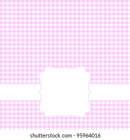 Blank pink card