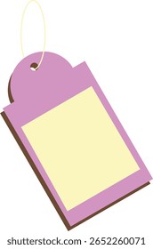 Blank Pink Tag with String for Price or Gift