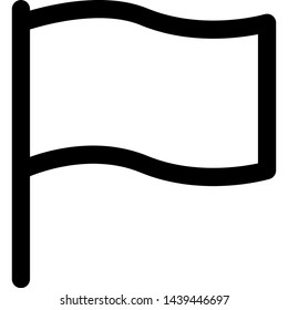 Blank pinpoint flag isolated on a white background