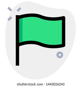 Blank pinpoint flag isolated on a white background