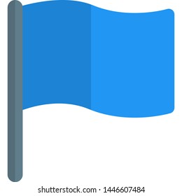 Blank pinpoint flag isolated on a white background