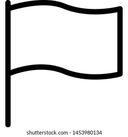 Blank pinpoint flag isolated on a white background