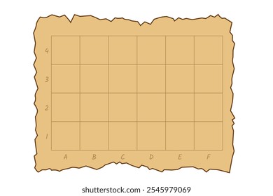 Blank pirate treasure map template. Clipart image