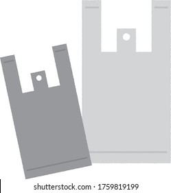 Blank plastic bag. Vector illustration.