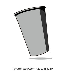 blank plastic cup mockup template vector design