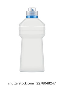 Modelación de botellas de detergente de plástico en blanco fondo ilustración vectorial realista