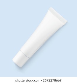 Maqueta de tubo de plástico en blanco. Ilustración vectorial sobre fondo de color. Puede ser utilizado para su diseño, publicidad, promoción y etc. EPS10.