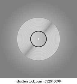 Blank platinum vinyl, silver vinyl, vector illustration, vector background