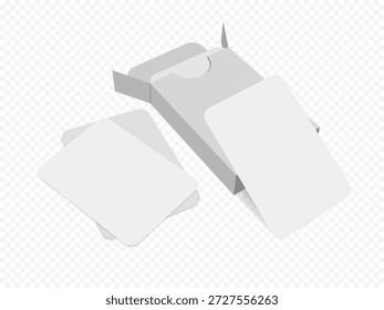 Tarjetas de juego en blanco con maqueta de caja