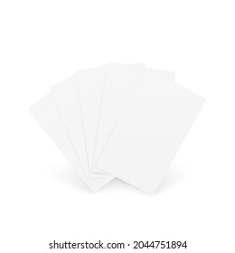 Blank playing cards. Template poker cards isolated on white background. Vector illustration