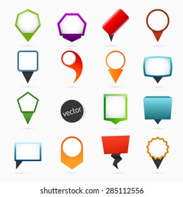 Blank Pointers, webdesign set with many variants