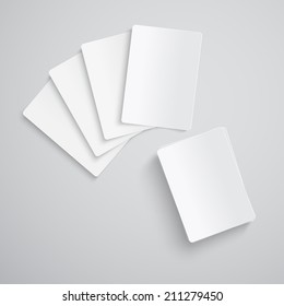 Blank Poker Cards Isolated On White Background