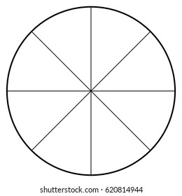 Blank Polar Graph Paper - protractor -  Pie Chart vector 
