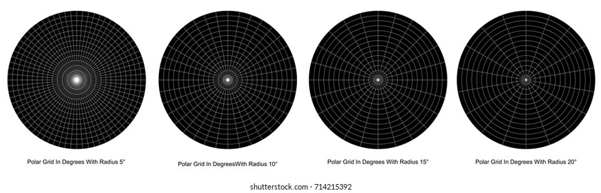 Blank Polar Grid In Degrees vector - protractor - Pie Chart vector