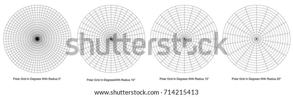 Blank Polar Grid Degrees Vector Protractor Stock Vector (Royalty Free ...