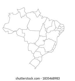 Blank Political Map Of Brazil Brasil Map Outline Images, Stock Photos & Vectors | Shutterstock