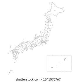 日本 白地図 のイラスト素材 画像 ベクター画像 Shutterstock