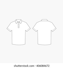 blank polo shirt blank template vector