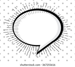 blank pop art, comic book speech bubble vector illustration