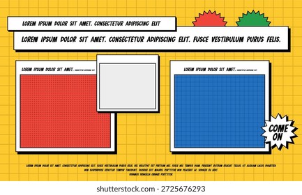 Blank pop art retro background design 