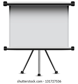 Blank portable projector screen