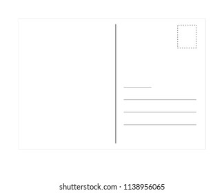 Blank Post Card Isolated On A White Background