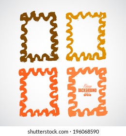 Blank post stamps, vector illustration