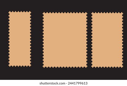 Blank postage stamp. Clean postage stamp template. Postage icon.